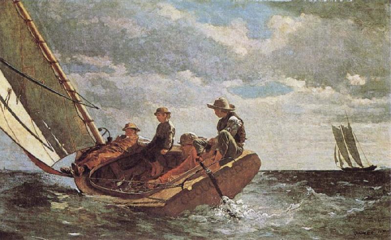 Winslow Homer Breezing up oil painting picture